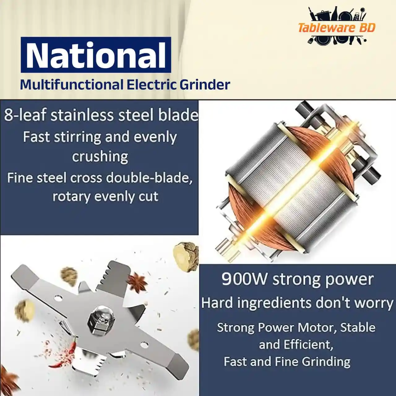 950 watt grinder meshing - cooking