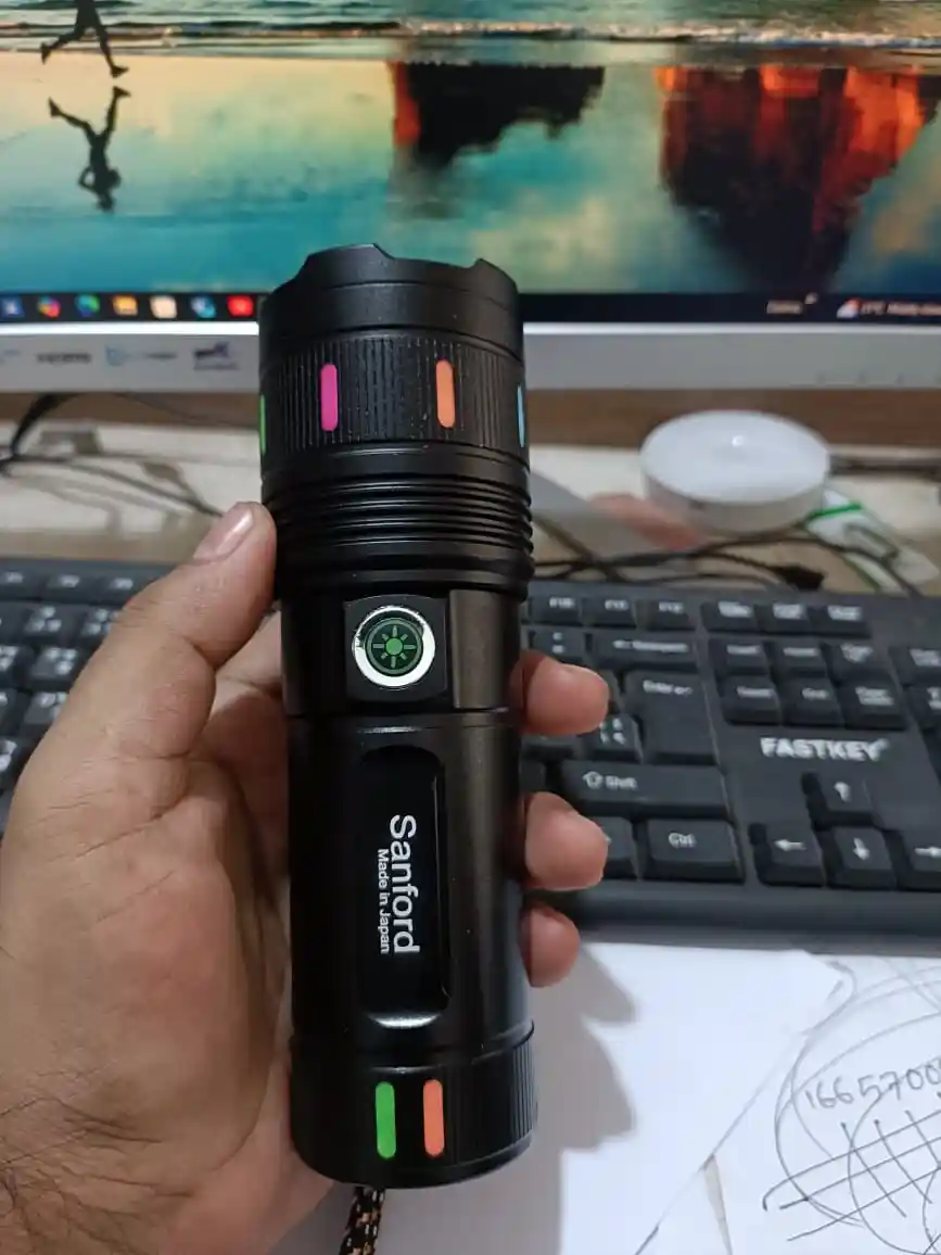 Sanford Super Bright Flashlight – White Laser LED Made in Japan 18650mAh battary