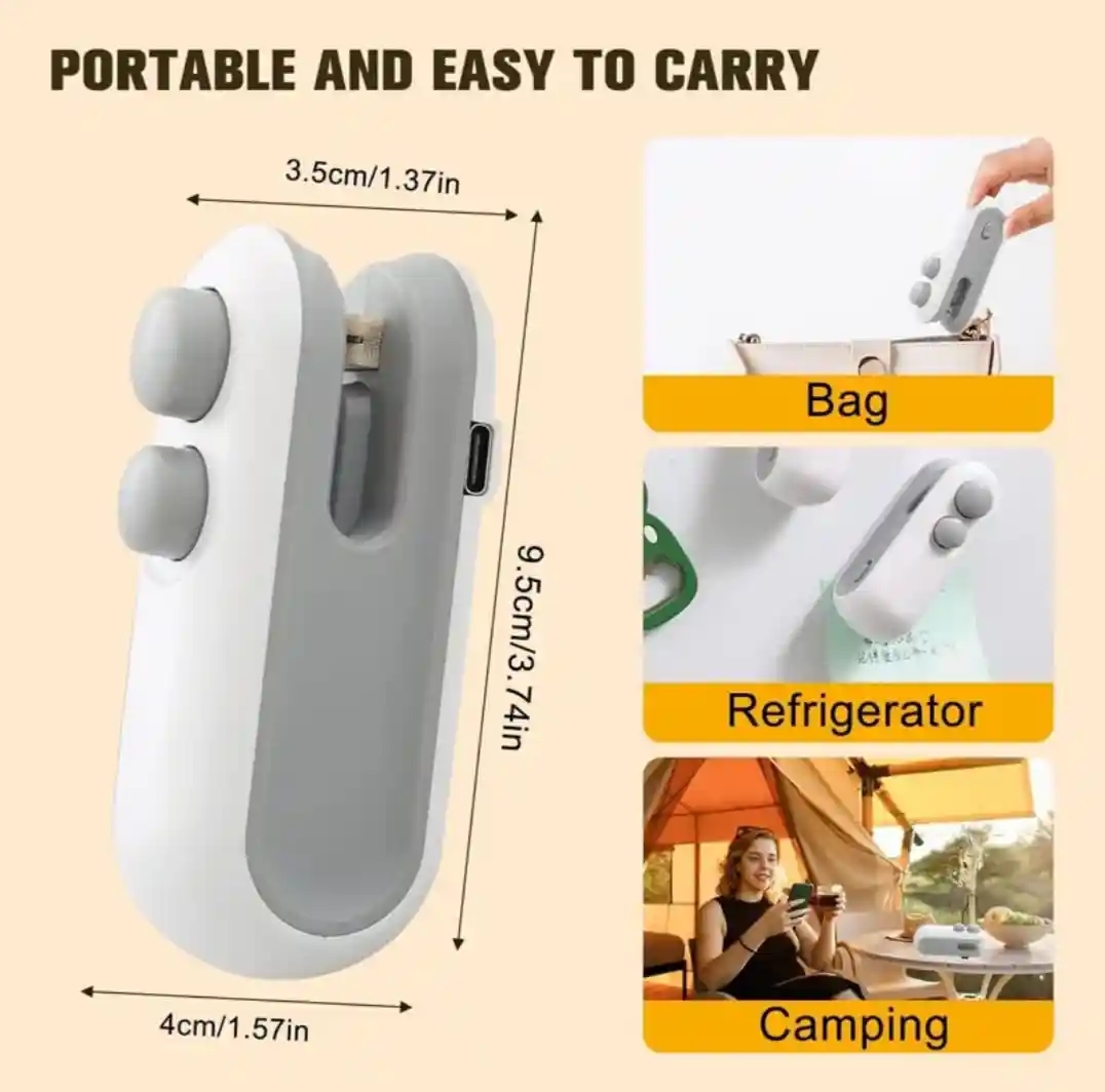 Mini Bag sealer 2 in 1 Rechargble type c