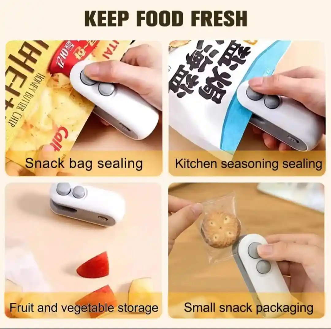 Mini Bag sealer 2 in 1 Rechargble type c